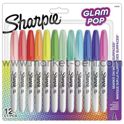 Комплект перманентни маркери Sharpie Glam Pop F 12 цвята, блистер