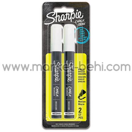 Тебеширен маркер Sharpie, 2 броя, блистер, Бял