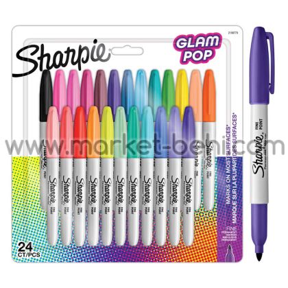 Комплект перманентни маркери Sharpie Glam Pop F 24 брой, блистер