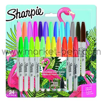 Комплект перманентни маркери Sharpie Flamingo, 24 броя, блистер