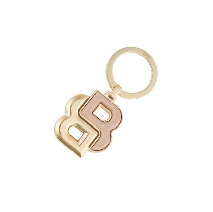 Hugo Boss Ключодържател Double B, розово-златист