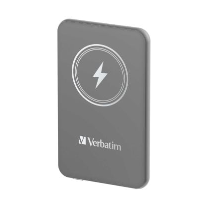 Външна батерия Verbatim Charge 'n' Go, магнитна, 5000 mAh, USB Type-C, сива