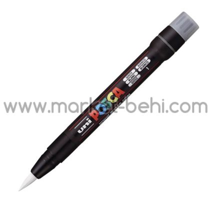 Перманентен маркер Uni Posca PCF-350, четка, на водна основа, 1-10 mm, Бял