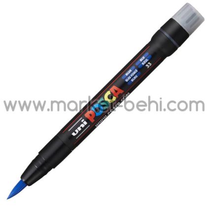 Перманентен маркер Uni Posca PCF-350, четка, на водна основа, 1-10 mm, Син