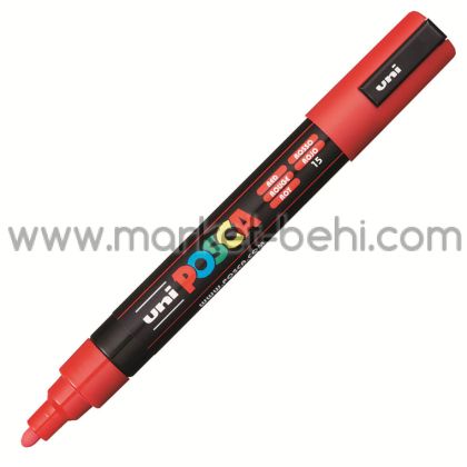 Перманентен маркер Uni Posca PC-5M на водна основа, 1.8-2.5 mm, Червен