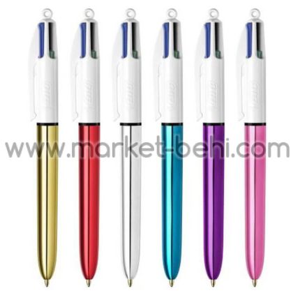 Химикалка Bic 4 Colours Shine, автоматичен,1 mm, Червен