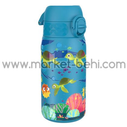 Бутилка за вода ION8 Print, метална 400ml Sea