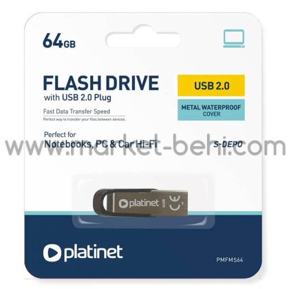 Флаш памет Platinet 64GB USB2.0 сребро