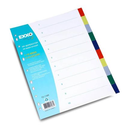 Разделители A4 Exxo/Dosy, 2x5 цвята