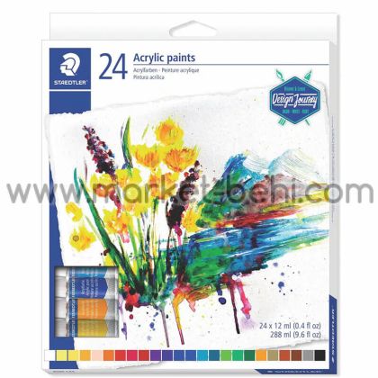 Акрилни бои Staedtler DJ, 24 цвята х 12ml