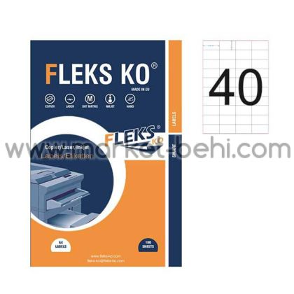 Етикети в кутия A4 Fleks Ko, 52.5/29.7mm 40бр