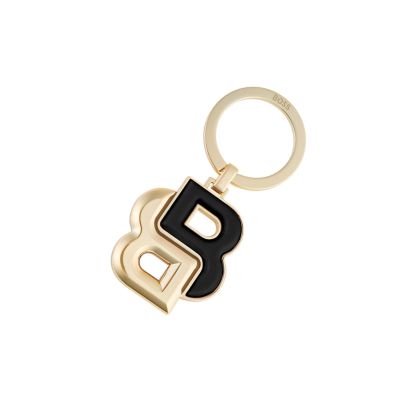 Hugo Boss Ключодържател Double B, черно-златист