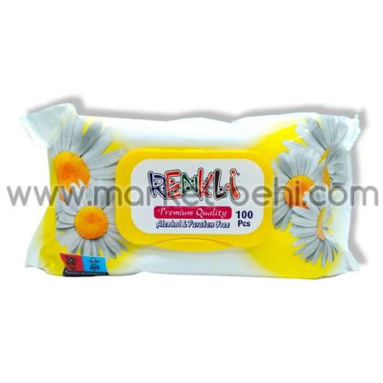 Мокри кърпи Renkli Camomile с капак, 100бр