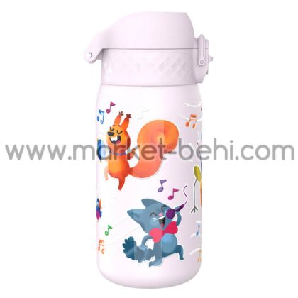 Бутилка за вода ION8 Print, метална 400ml Animal