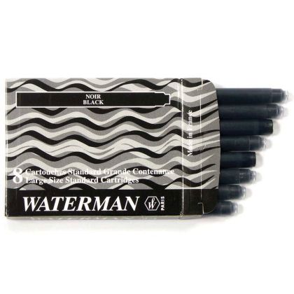 Патрончета за писалка Waterman Std за писалка, дълги, Черен