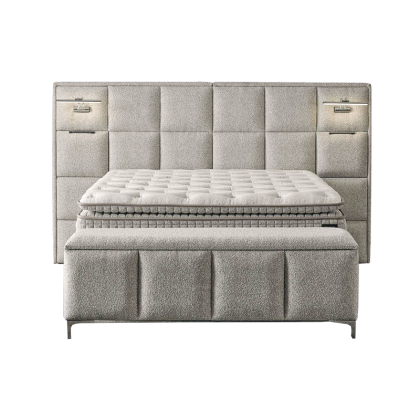 Тапицирана спалня с матрак I SLEEP 160 х 200 - шампанско 318