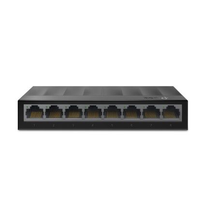 Комутатор TP-Link RJ-45, 8 порта, 16 Gbps, 10/100/1000 Mbps, черен