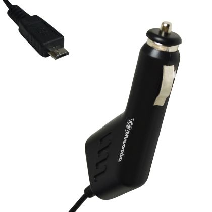 Зарядно устройство Msonic, за автомобилна запалка, с вграден micro-USB кабел