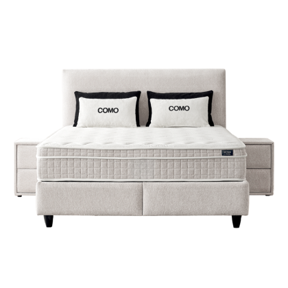 Тапицирана спалня с матрак COMO 180 x 200 - крем AN