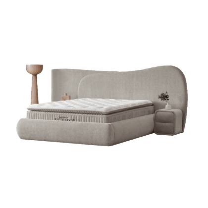 Тапицирана спалня с матрак SALVADOR 160 х 200 - перла SY