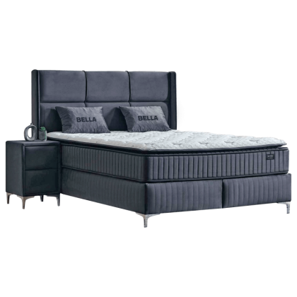 Тапицирана спалня с матрак BELLA 180 x 200 - антрацит 29