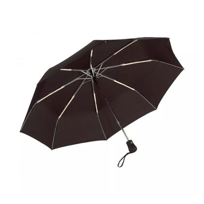 Office 1 Чадър, сгъваем, open-close, с гумирана дръжка, 97 cm, черен