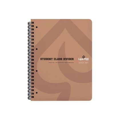 Тетрадка Sazio Social Spiral Basic, A4, широки редове и квадратчета, офсетова хартия, със спирала, 100 листа