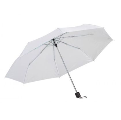 Office 1 Чадър, сгъваем, с пластмасова дръжка, 96 cm, бял