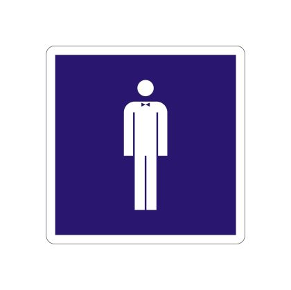 Office 1 Самозалепващ етикет, пиктограма „Мъже“