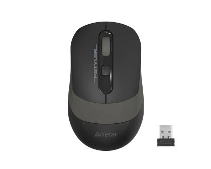 Мишка A4Tech Fstyler FG10S, безжична, безшумна, AA, сива