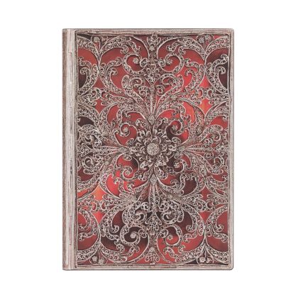 Paperblanks Тефтер Garnet, Midi, широки редове, мека корица, 88 листа