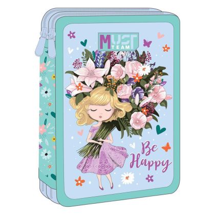 Несесер Diakakis Must Be Happy, 2 ципа, зареден