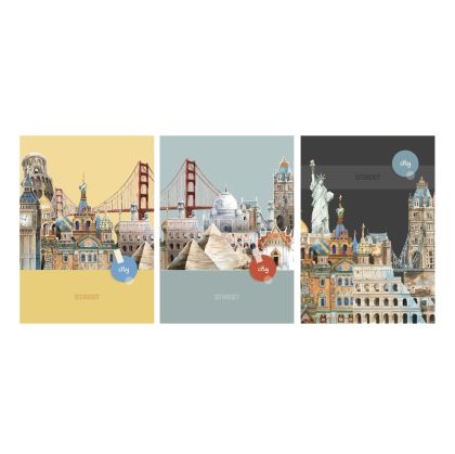 Тетрадка A4 Street City Break, редове, 60л