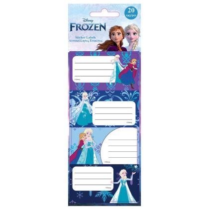 Етикети за тетрадка Frozen, 20бр/пак