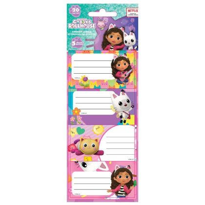Етикети за тетрадка Gabbys Dollhouse, 20бр/пак