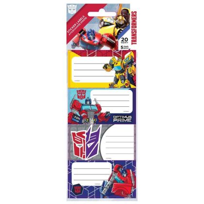 Етикети за тетрадка Transformers, 20бр/пак