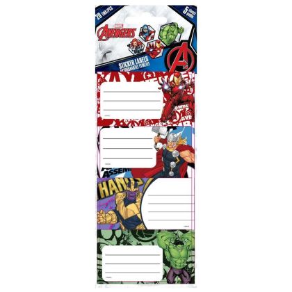 Етикети за тетрадка Avengers, 20бр/пак