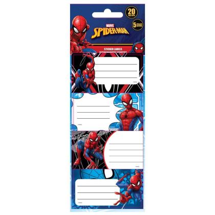 Етикети за тетрадка Spiderman 2, 20бр/пак