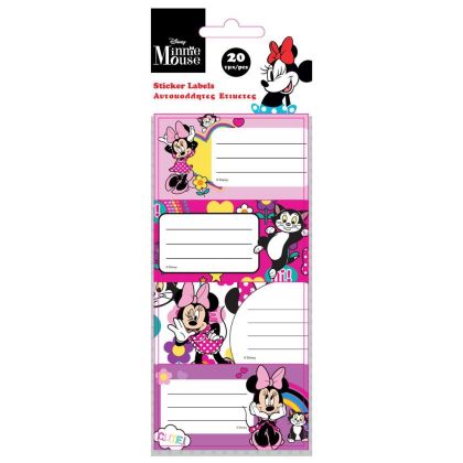 Етикети за тетрадка Minnie, 20бр/пак