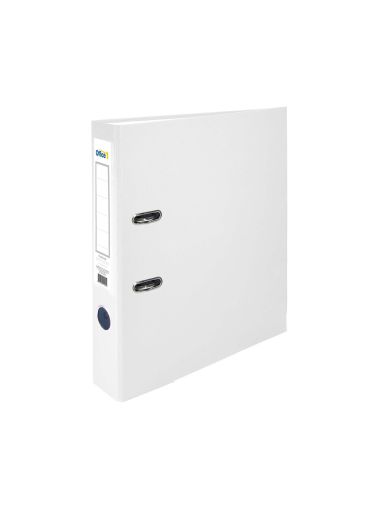 Office 1 Класьор, 5 cm, PP, с метален кант, несглобен, бял, 50 броя