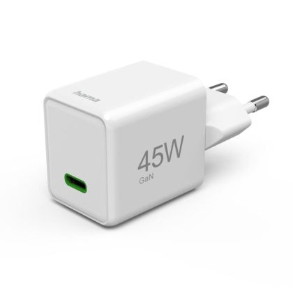 Зарядно устройство HAMA GAN 220V 45W USB-C PD QC 3.0