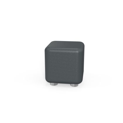 Табуретка RFG Cube, квадратна, екокожа, 60 х 60 х 43 cm, цвят графит