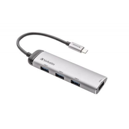 USB Хъб Verbatim, 4 порта, USB 3.2