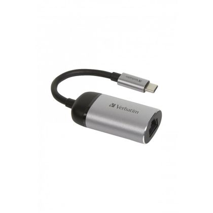 Адаптер Verbatim, USB Type-C към Gigabit Ethernet, 10 cm