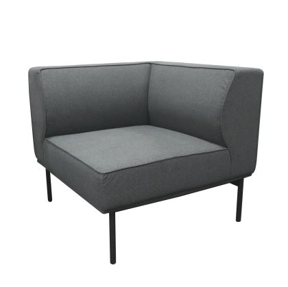 Модул RFG Klark, ъглов, текстил, 800 х 800 х 720 mm, сив