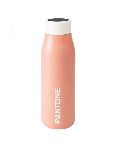 Бутилка за вода Pantone с термометър 500ml, Розов