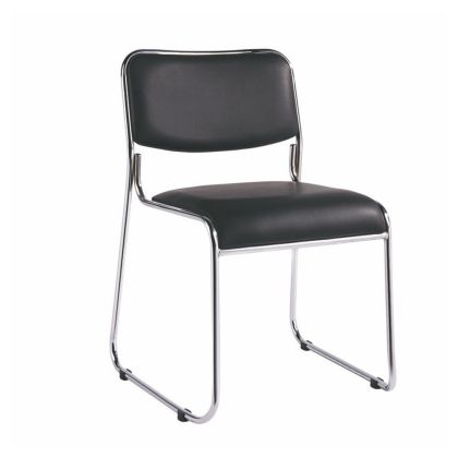 Посетителски стол RFG Axo M, екокожа, метална основа, до 120 kg, черен