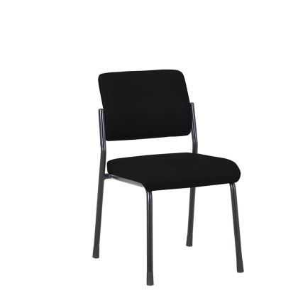 Посетителски стол RFG Solid M, текстил, метална основа, до 150 kg, черен