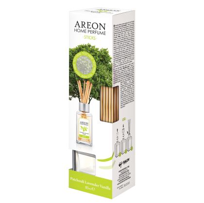 Ароматизатор Areon Home Perfume, пръчици, пачули, лавандула и ванилия, 85 ml