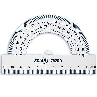 Транспортир Spree прозрачен 180 11см